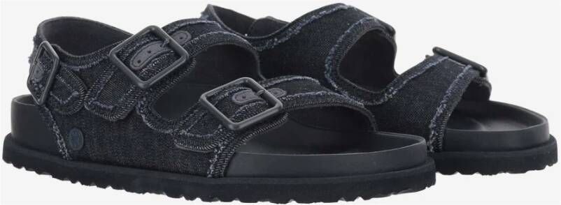 Birkenstock Dark Wash Denim Sandalen Black Heren