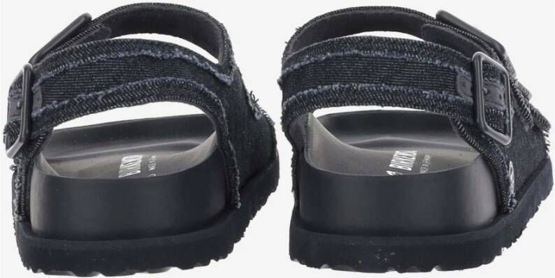 Birkenstock Dark Wash Denim Sandalen Black Heren