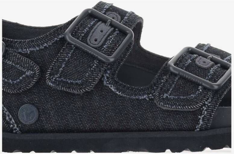 Birkenstock Dark Wash Denim Sandalen Black Heren