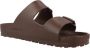 Birkenstock Chocoladebruine Dubbele Band Sandalen Brown Unisex - Thumbnail 38