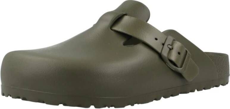 Birkenstock Comfortabele Boston Mules voor vrouwen Green Dames