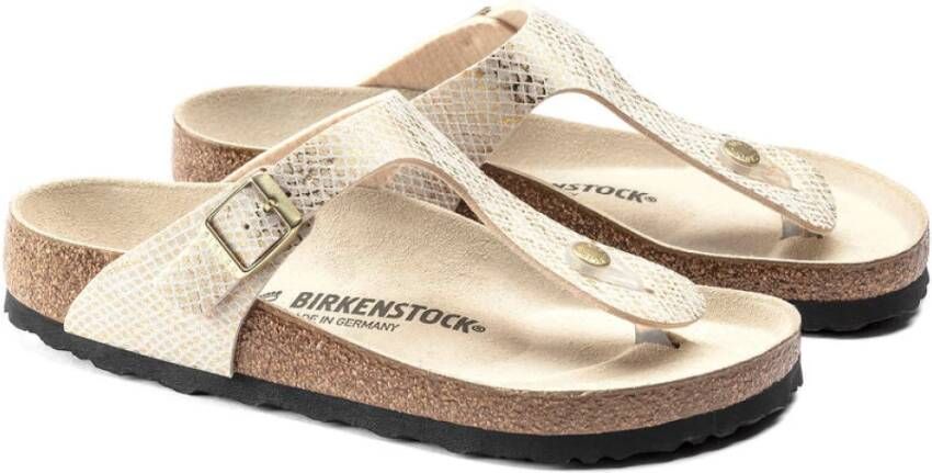 Birkenstock Python Glitter Dames Sandaal Beige Dames