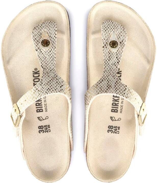 Birkenstock Python Glitter Dames Sandaal Beige Dames