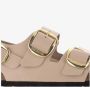 Birkenstock Beige Big Buckle Sandalen Natuurlijk Leer Beige Dames - Thumbnail 24