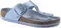 Birkenstock Gizeh Big Buckle Natural Leather Patent Sandals Blauw Dames - Thumbnail 2