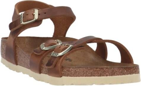 Birkenstock "Lage sandalen met gespen" Bruin Dames