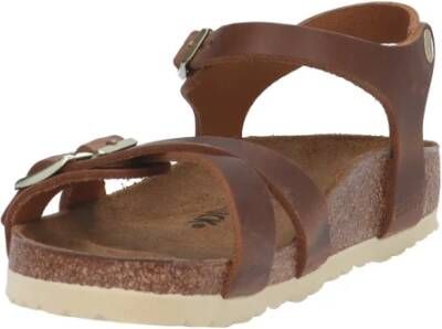 Birkenstock "Lage sandalen met gespen" Bruin Dames