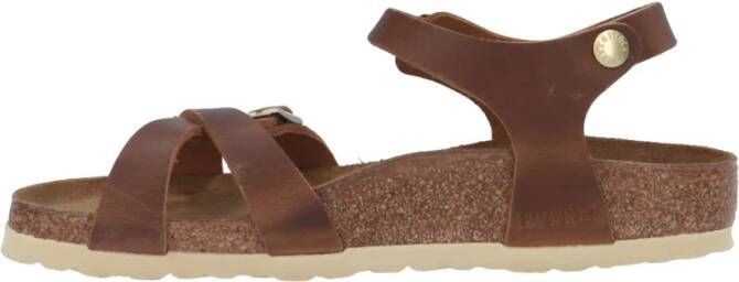 Birkenstock "Lage sandalen met gespen" Bruin Dames