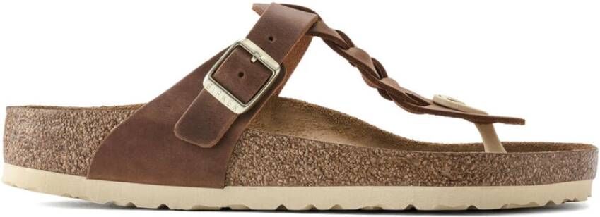 Birkenstock Flat Sandals Bruin Dames