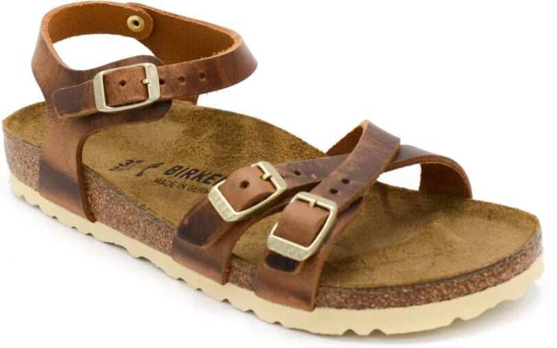 Birkenstock Comfortabele en stijlvolle platte sandalen Bruin Dames