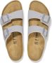 Birkenstock Antiek Wit Suède Leren Sliders White Heren - Thumbnail 5