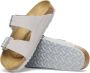 Birkenstock Antiek Wit Suède Leren Sliders White Heren - Thumbnail 6