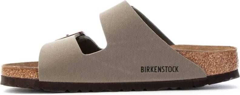 Birkenstock Flat Sandals Gray Heren