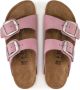 Birkenstock Arizona Big Buckle Nubuck Leather Sandals Roze Dames - Thumbnail 4