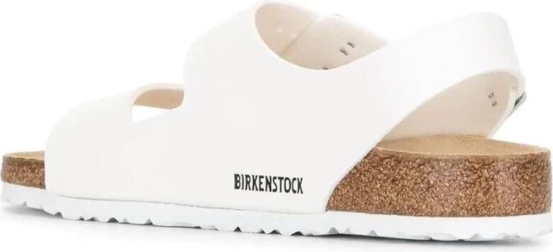 Birkenstock Comfortabele witte platte sandalen Wit Dames