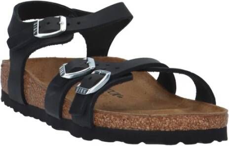 Birkenstock "Kumba Lage Sandaal in Zwart" Zwart Dames