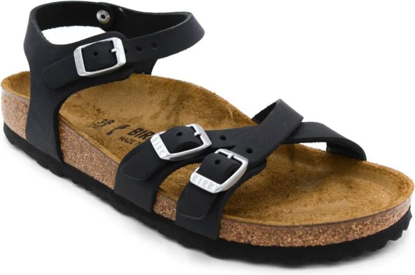 Birkenstock Flat Sandals Zwart Dames