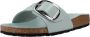 Birkenstock Madrid Big Buckle Natural Sliders Blue Dames - Thumbnail 3