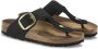 Birkenstock "Stijlvolle; Leren Flip Flops voor Vrouwen"; Zwart Dames - Thumbnail 3