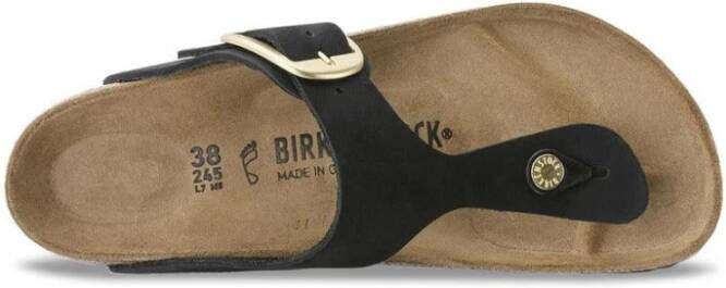 Birkenstock Elegante Leren Sandalen Zwart Dames