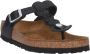 Birkenstock Gizeh Leren Sandalen Gevlochten Zwart Leer Leder - Thumbnail 5