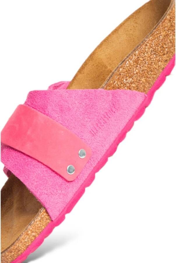 Birkenstock Fuchsia Suède Nubuck Sandalen Pink Dames