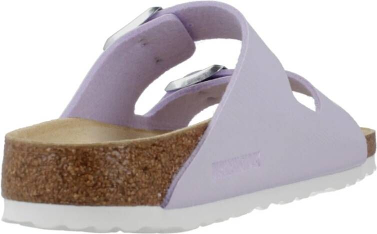 Birkenstock Geëmbosseerde Arizona Sliders Purple Dames