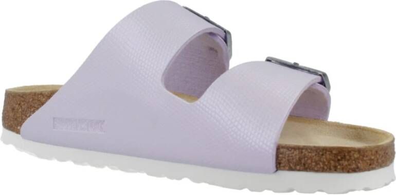 Birkenstock Geëmbosseerde Arizona Sliders Purple Dames