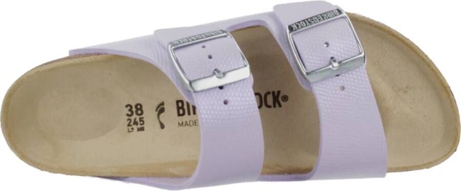 Birkenstock Geëmbosseerde Arizona Sliders Purple Dames