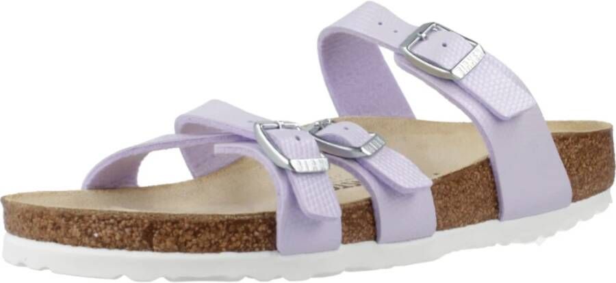 Birkenstock Geëmbosseerde Flip Flops Purple Dames