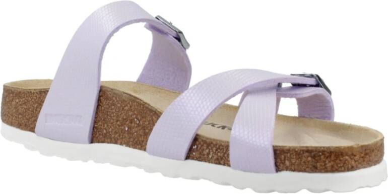 Birkenstock Geëmbosseerde Flip Flops Purple Dames