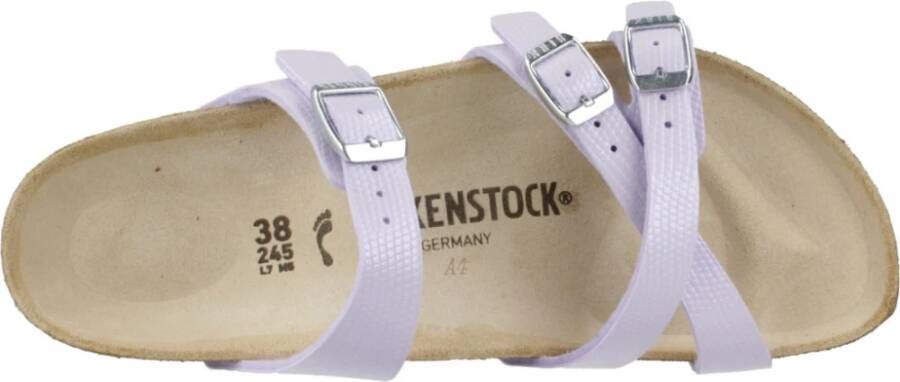 Birkenstock Geëmbosseerde Flip Flops Purple Dames