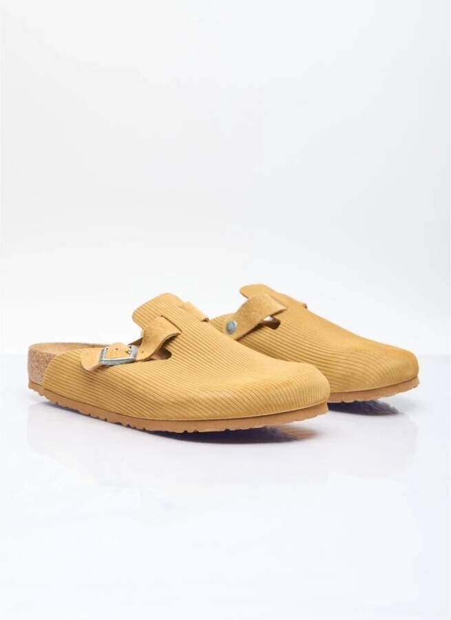 Birkenstock Geperforeerde Lederen Mules Yellow Heren