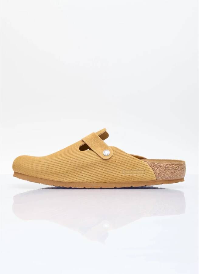 Birkenstock Geperforeerde Lederen Mules Yellow Heren