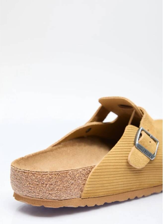 Birkenstock Geperforeerde Lederen Mules Yellow Heren