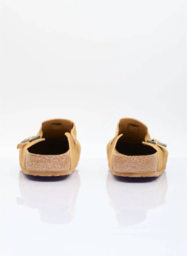 Birkenstock Geperforeerde Lederen Mules Yellow Heren