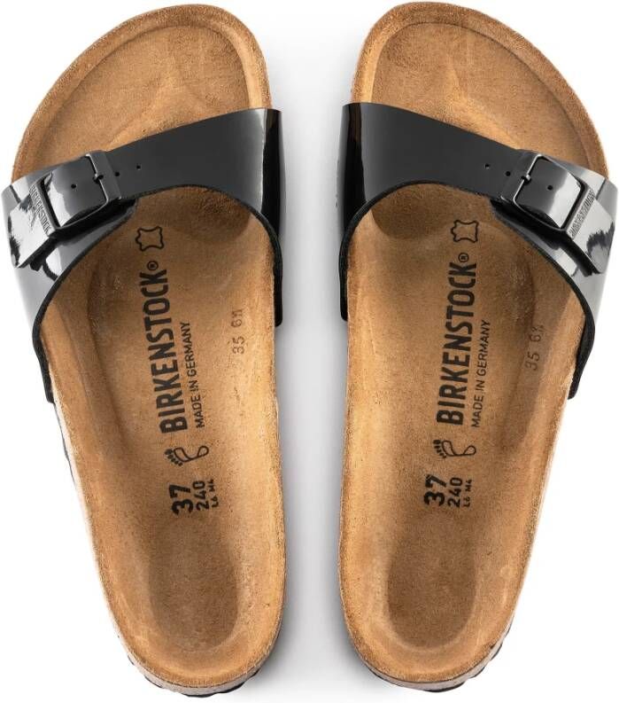 Birkenstock Geglazuurde muiltjes Madrid Birko-Flor Zwart Dames