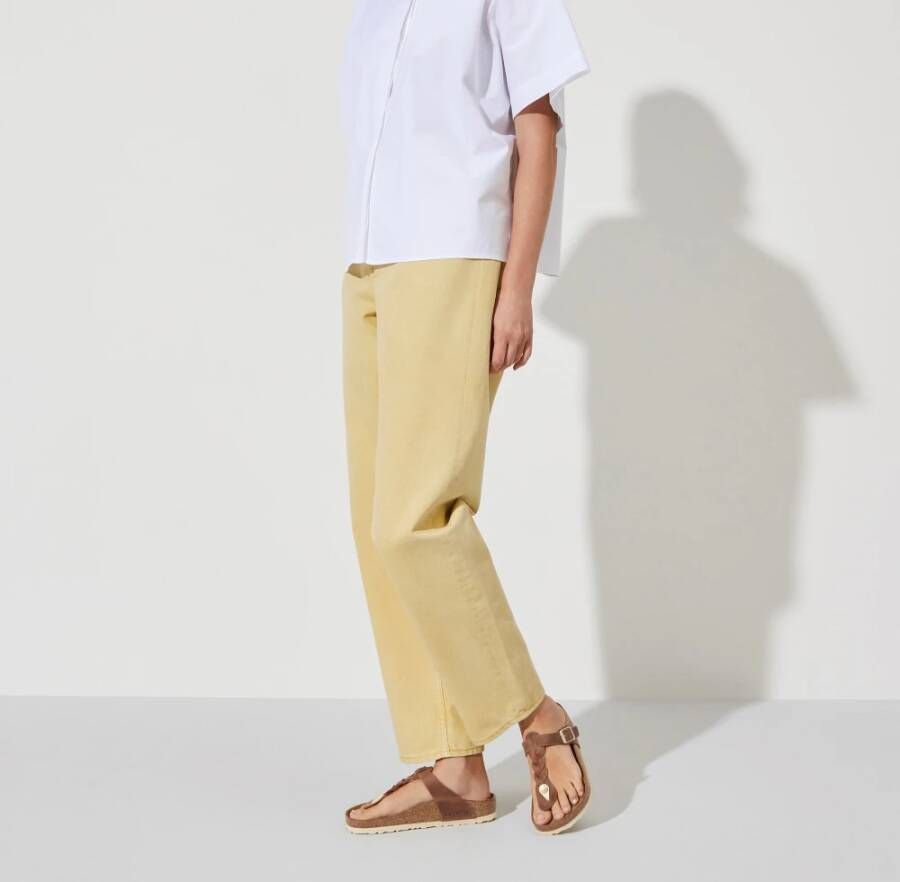 Birkenstock "Gizeh Olie Gewaxt Leren Sandalen voor Dames" Bruin Dames