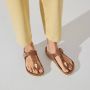 Birkenstock Geoliede leren sandalen voor vrouwen Gizeh Narrow Bruin Dames - Thumbnail 4