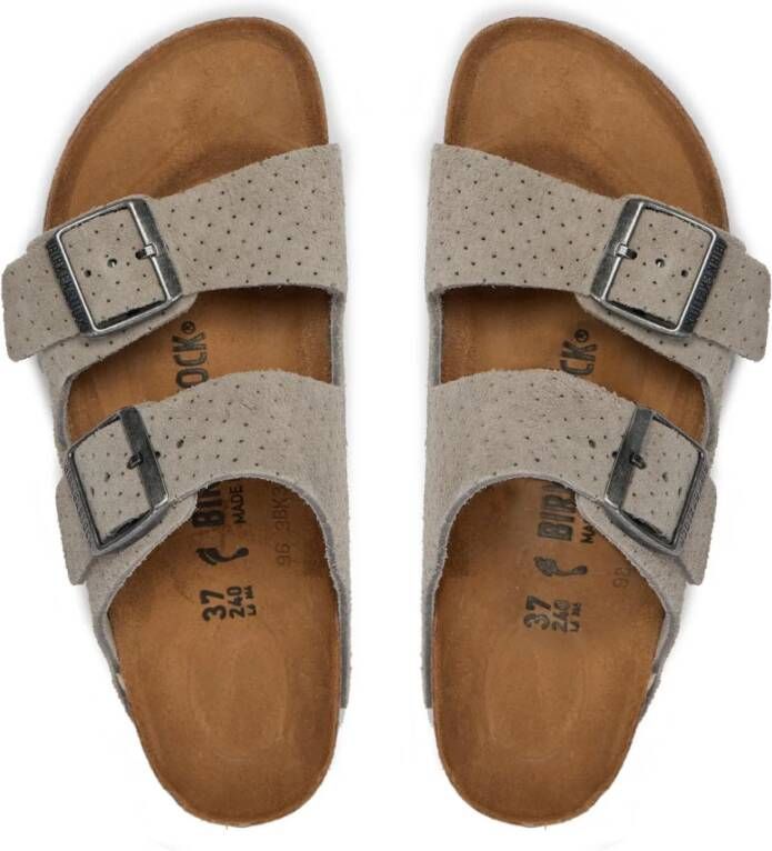 Birkenstock Geperforeerde Sandalen Gray Heren