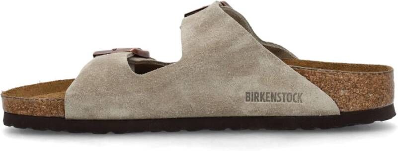 Birkenstock Gesloten Taupe Sandalen met Verstelbare Gespen Beige Heren