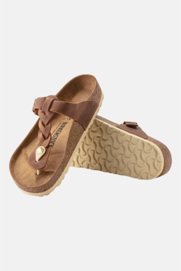 Birkenstock Gevlochten Gizeh Sandalen Brown Dames