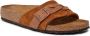 Birkenstock Gevlochten Suède Leren Flip Flops Brown Dames - Thumbnail 22