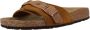 Birkenstock Gevlochten Suède Leren Flip Flops Brown Dames - Thumbnail 6