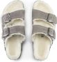 Birkenstock Arizona Shearling Slippers Stone Coin Narrow fit | Grijs | Suède - Thumbnail 155