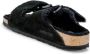 Birkenstock Arizona Shearling Veloursleder Suede Narrow Pantoffels Black - Thumbnail 15