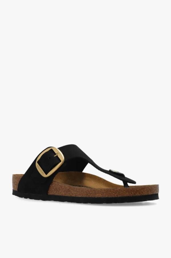 Birkenstock Gizeh Big Buckle slides Zwart Dames