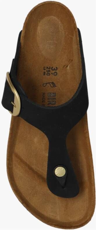 Birkenstock Gizeh Big Buckle slides Zwart Dames