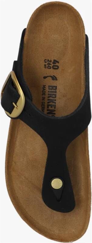 Birkenstock Gizeh Big Buckle slides Zwart Dames