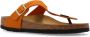Birkenstock Nubuck Leather Flip Flops Orange Dames - Thumbnail 4